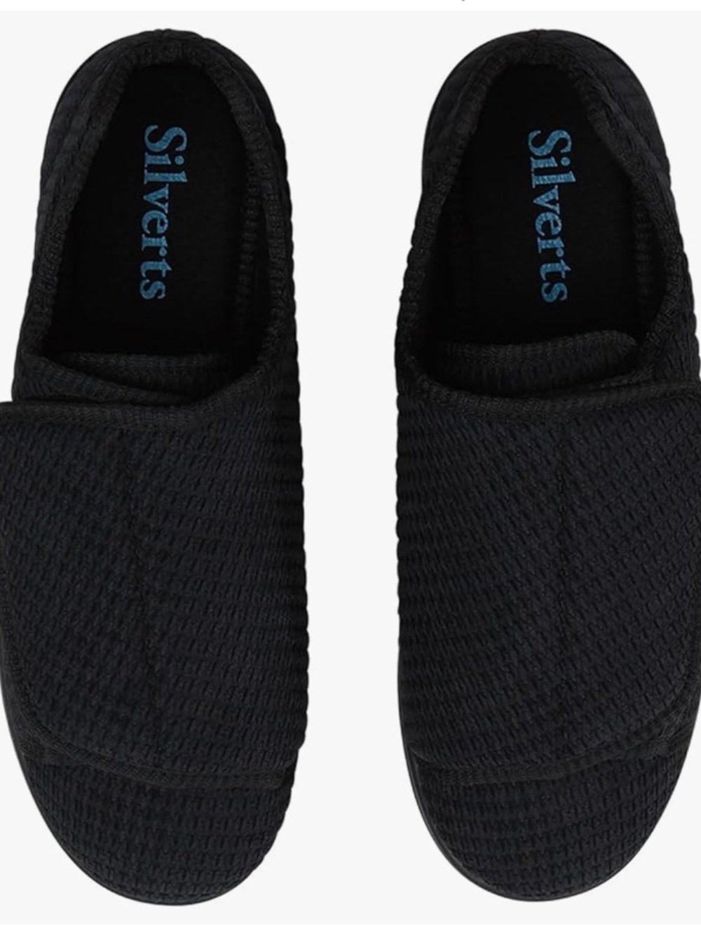 Silverts mens extra wide adjustable slipper easy closure diabetic house shoes